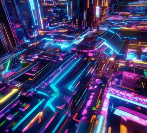 3D科技动态图壁纸，未来图形设计的视觉盛宴